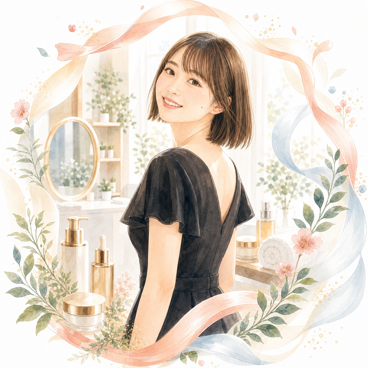 心身の美と人生の彩りを象徴するサロンイメージ