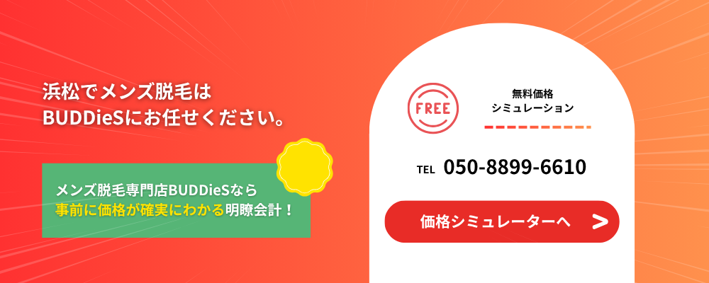 浜松メンズ脱毛価格、シミュレーター
